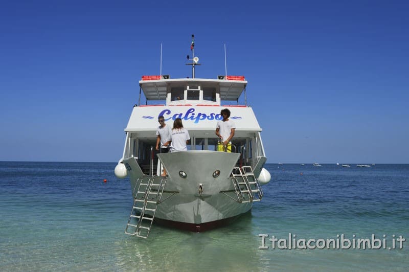 Rilascio della tartaruga - arrivo dela nave Calypso