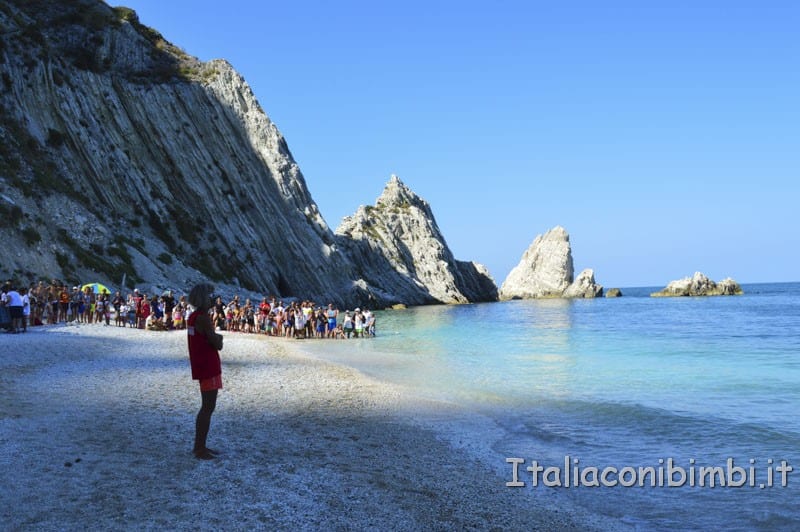 Rilascio della tartaruga spiaggia delle due sorelle - attesa della tartaruga sulla spiaggia