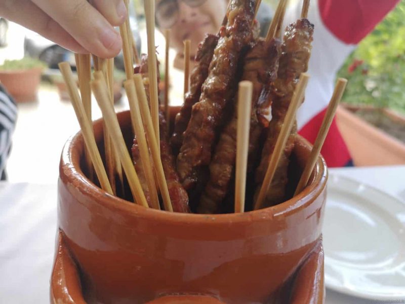 arrosticini del Ristorante La Noce di Caramanico